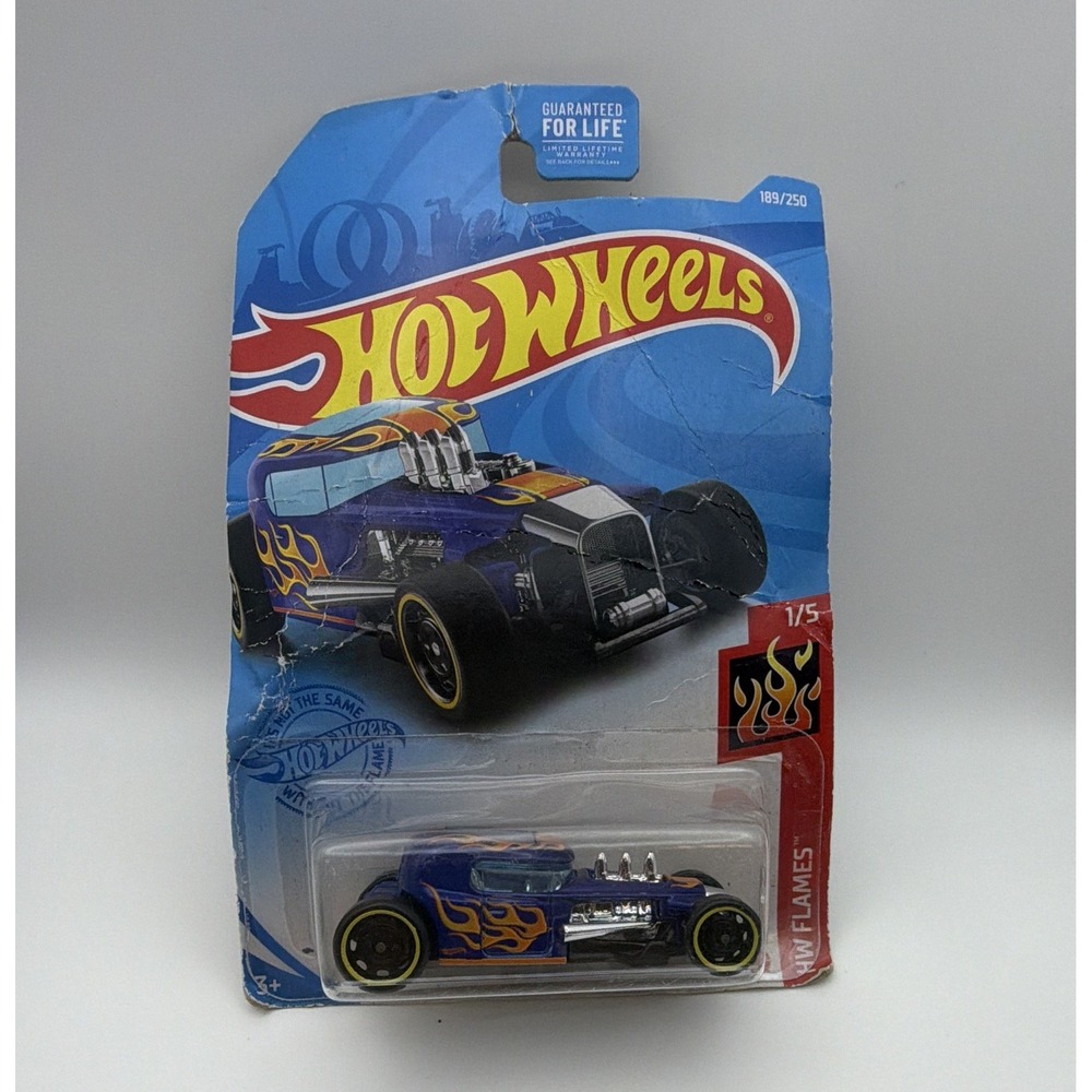 Hot Wheels Mod Rod HW Flames 1:64 Diecast Car Blue/Orange/Black 2020 1/5